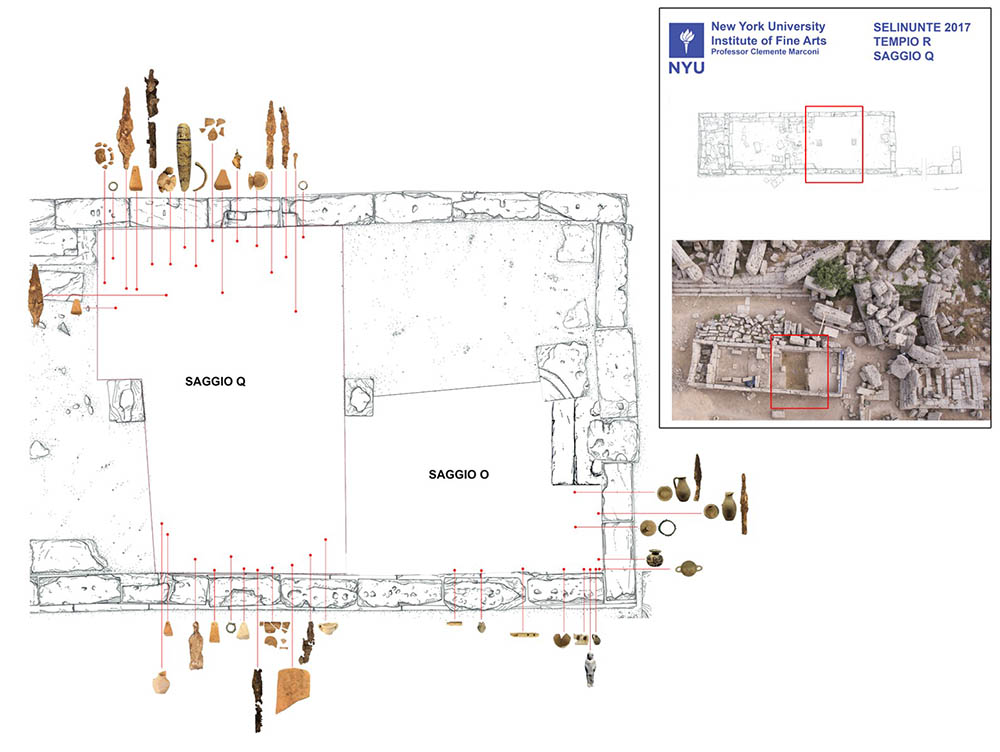 Illustrated diagram of a trench.