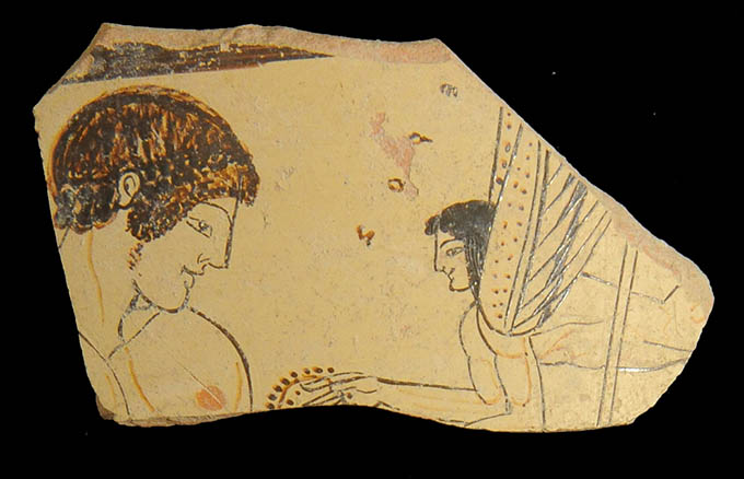 Fragment of Attic white-ground lekythos