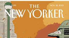 Cover of the New Yorker magazine depicting an urban scene